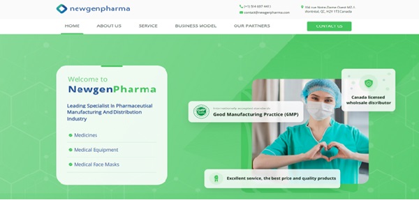 Website giới thiệu doanh nghiệp - Newgen Pharma - Công Ty TNHH Aegona